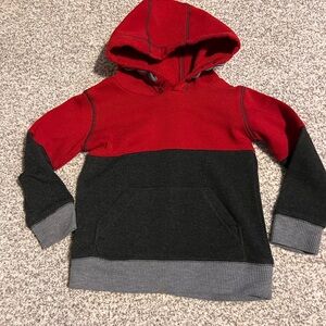 Kidgets Vibrant Red and Charcoal Hoodie